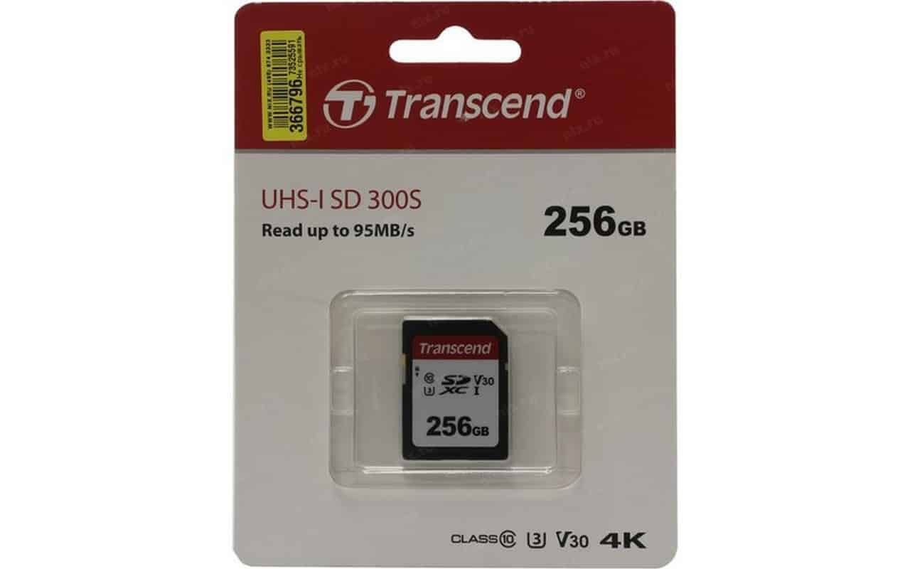 Transcend 300s 256GB UHS1 Class 10 u1 u3 v30 SDXC Card — Network